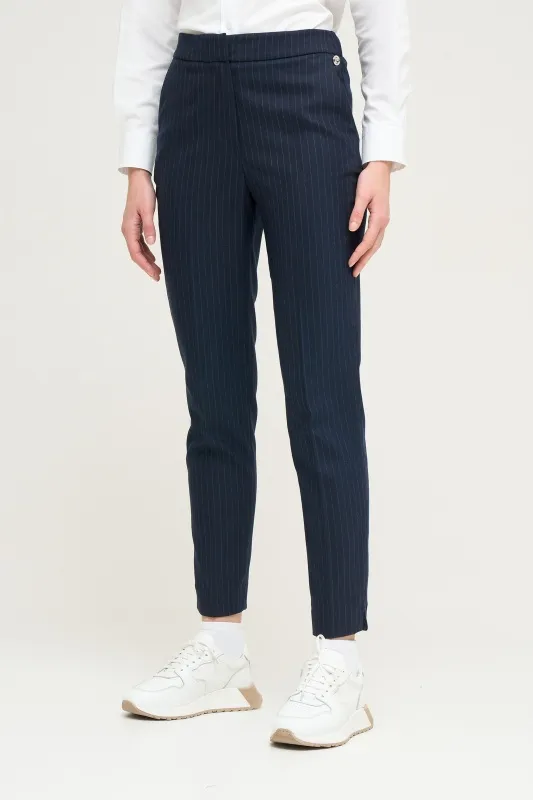 Брюки в полоску укороченные зауженные - P022SZ0030P_P_PERSON_R Брюки жен. (VR033, 34)