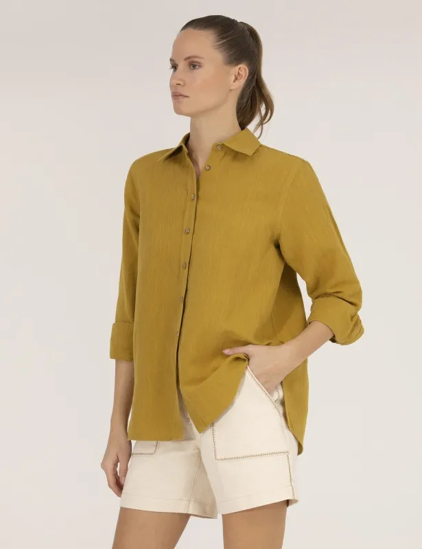 Рубашка из смеси льна и хлопка свободная - G022SZ0040KETO Сорочка жен. (VR235, 36)