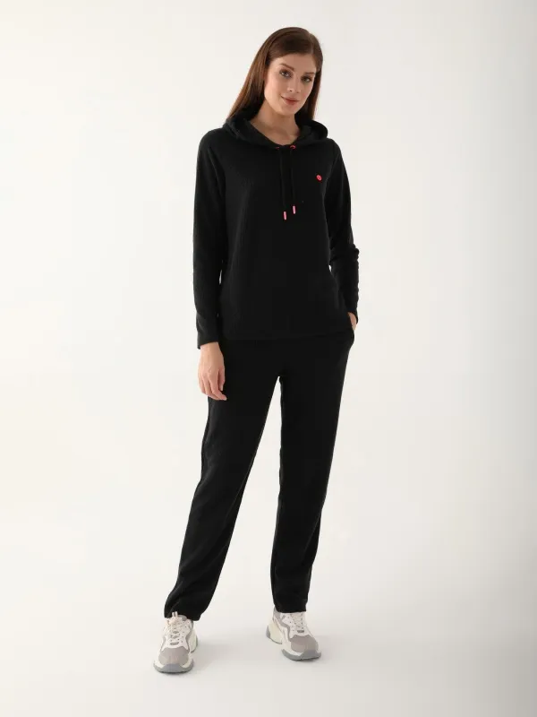 Домашний костюм со штанами и кофтой с капюшоном - G022SZ0HFTKMPC8746_S Костюм дом. жен. Бельевое изделие (VR046, S)