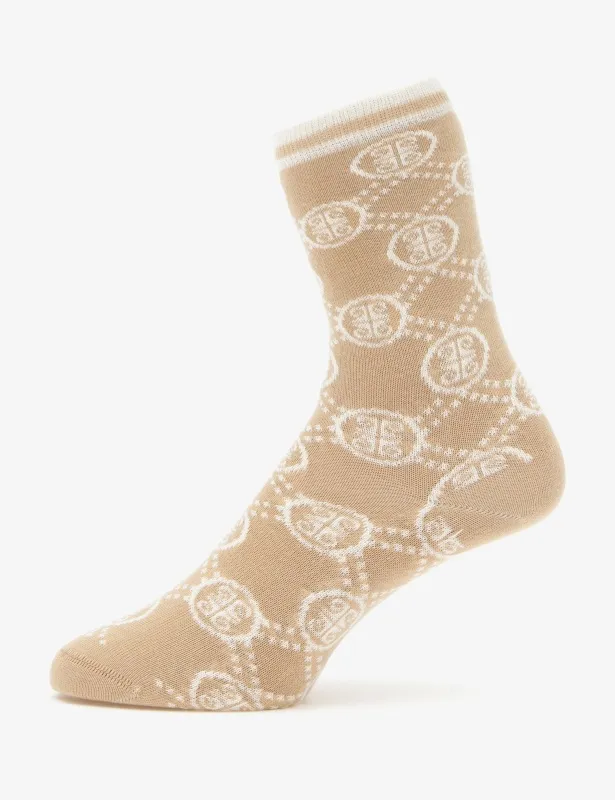 Носки высокие с монограмой бренда - A022SZ0130SK24_4PJAKARLISKT Носки жен. (VR011, 36_40)