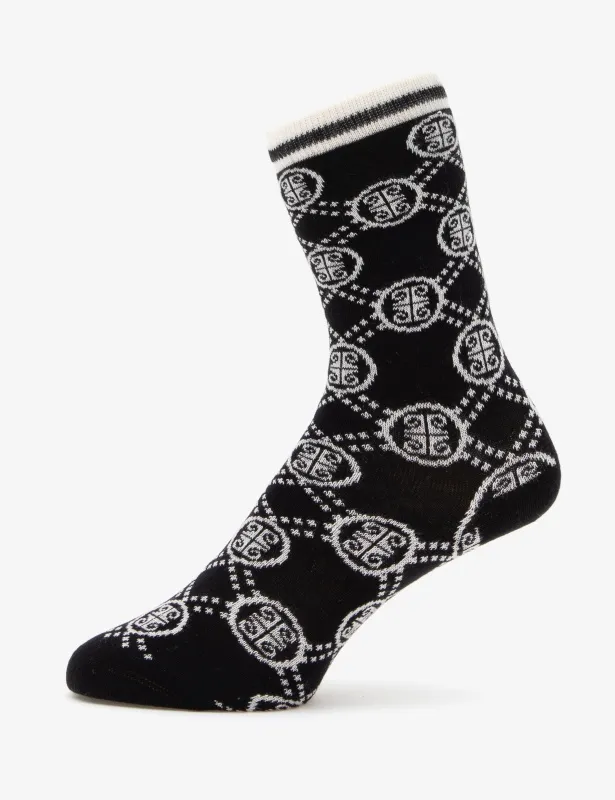 Носки высокие с монограмой бренда - A022SZ0130SK24_4PJAKARLISKT Носки жен. (VR046, 36_40)