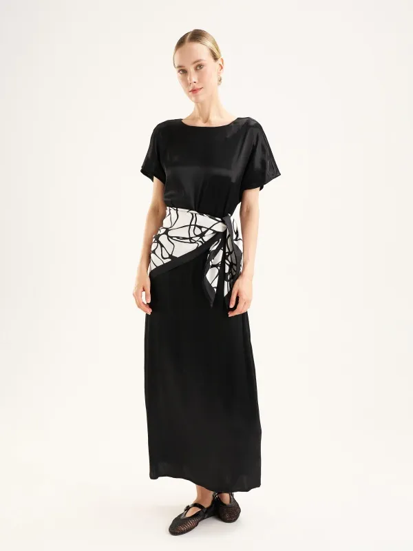 Платье макси с коротким рукавом - G022SZ0320MOIS Платье жен. (VR046, 34)