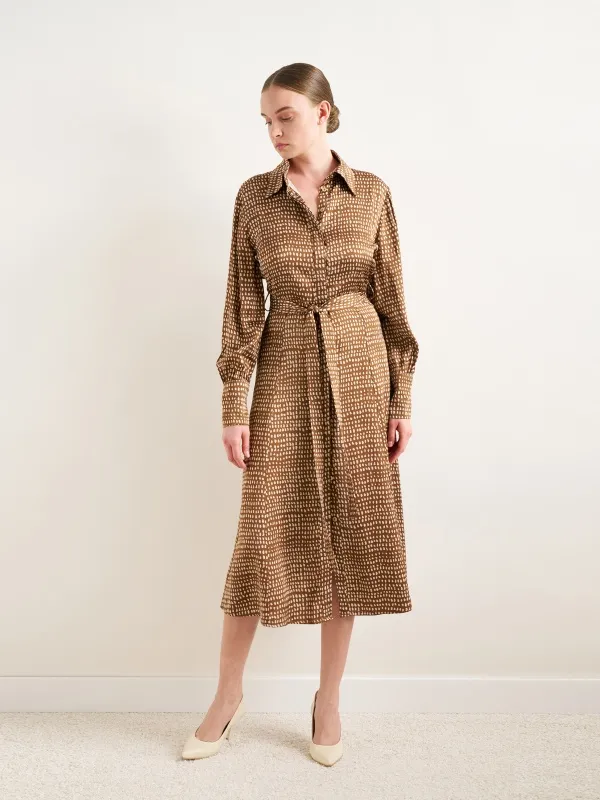 Платье-рубашка миди из вискозы - G022SZ0320PAKRU-EL Платье жен. (VR029, 32)