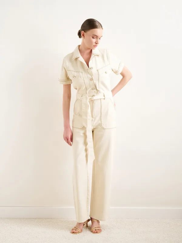 Комбинезон джинсовый с коротким рукавом - G022SZ0320LINO-T Платье жен. (VR071, 36)