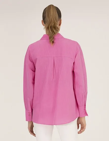Рубашка из смеси льна и хлопка оверсайз - G022SZ0040KETO Сорочка жен. (VR167, 36)