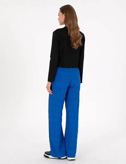 Брюки из жатой ткани на кулиске прямые - G022SZ0780NOVA_P Брюки жен. (VR045, 38)