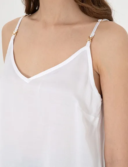 Топ из вискозы с декоративной деталью - G022SZ0040NESSA Сорочка жен. (VR013, 34)