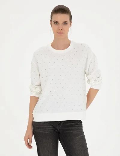 Свитшот со стразами - G022SZ0820LAVI Толстовка жен. (VR019, XS)