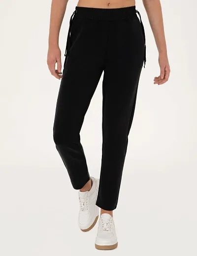 Брюки спортивные с модалом на кулиске зауженные - G022SZ0OP0SARS_P Брюки спорт. жен. (VR046, XS)