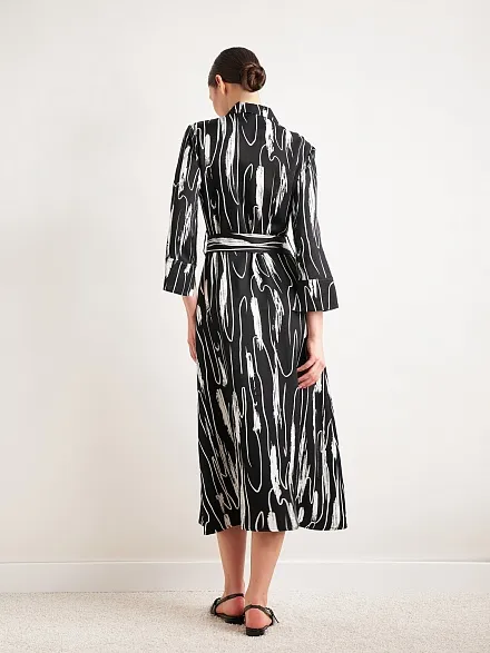 Платье-рубашка миди из лиоцелла со льном - G022SZ0320NATSA Платье жен. (VR046, 34)