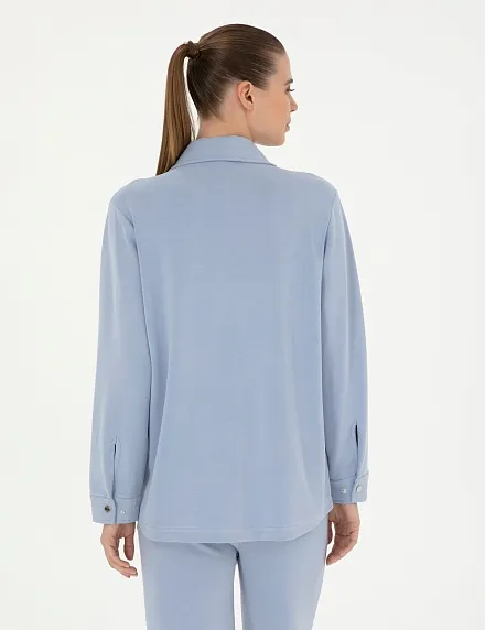 Рубашка с накладными карманами прямого кроя - G022SZ0820JUHA_C Толстовка жен. (VR249, L)