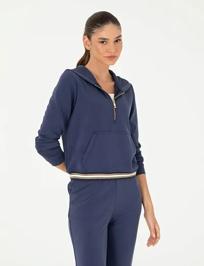 Худи со молнией на воротнике - G022SZ0820ROV_S Толстовка жен. (VR033, XS)
