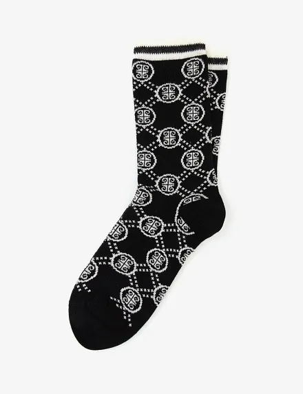 Носки высокие с монограмой бренда - A022SZ0130SK24_4PJAKARLISKT Носки жен. (VR046, 36_40)