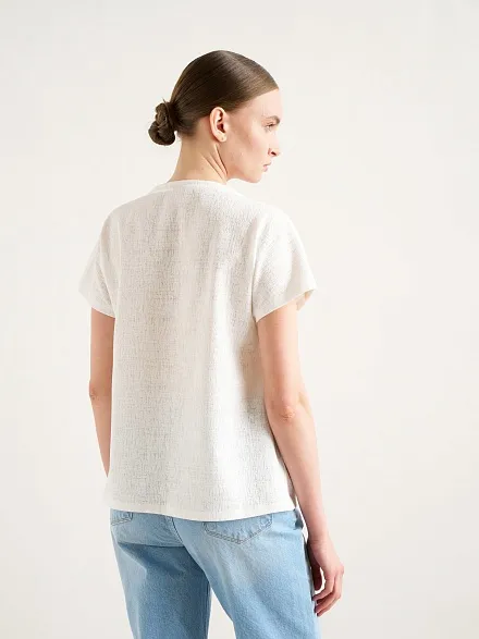 Футболка хлопковая с V-образным вырезом - G022SZ0110GEBI Футболка жен. (VR019, S)