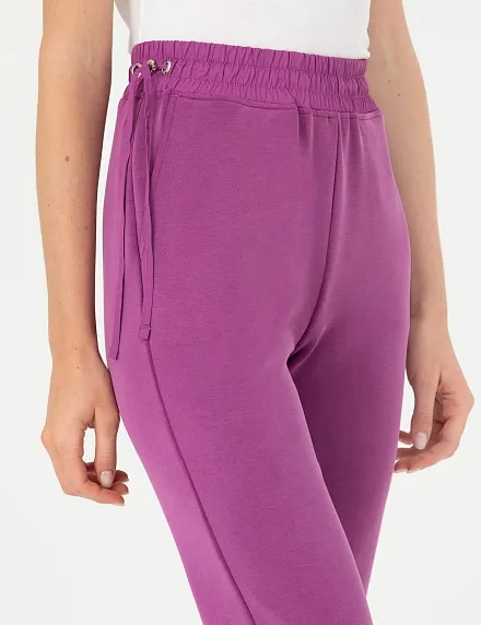 Брюки спортивные на кулиске зауженные - G022SZ0OP0SARS-P-23K Брюки спорт. жен. (VR037, XS)