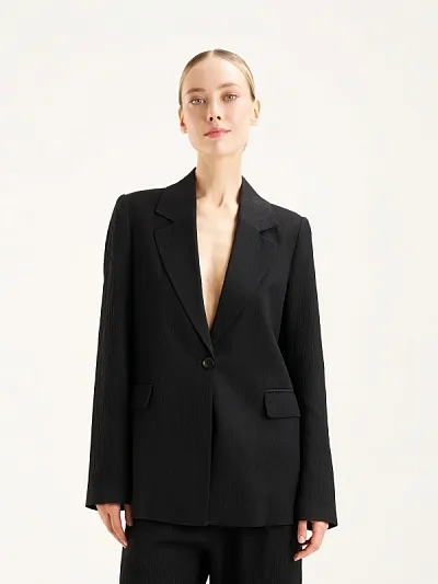 Пиджак однобортный из жатой ткани - G022SZ0020C_RISTA_R Пиджак жен. (VR046, 36)