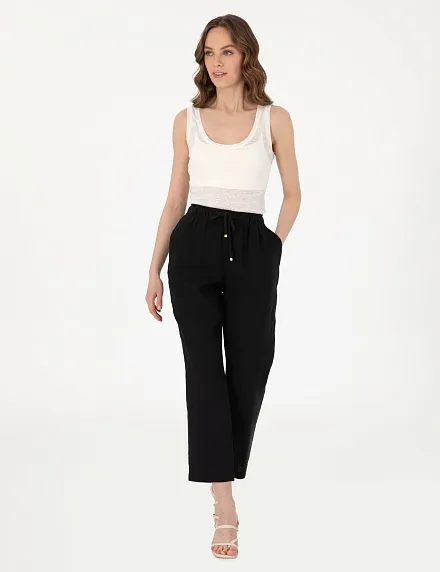Топ льняной свободный - G022SZ0110PUDU Футболка жен. (VR019, L)