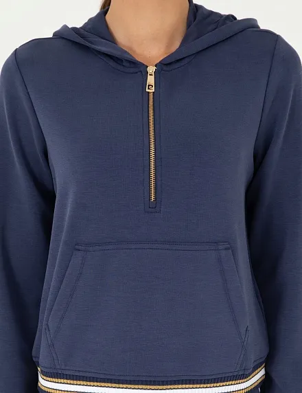 Худи со молнией на воротнике - G022SZ0820ROV_S Толстовка жен. (VR033, XS)