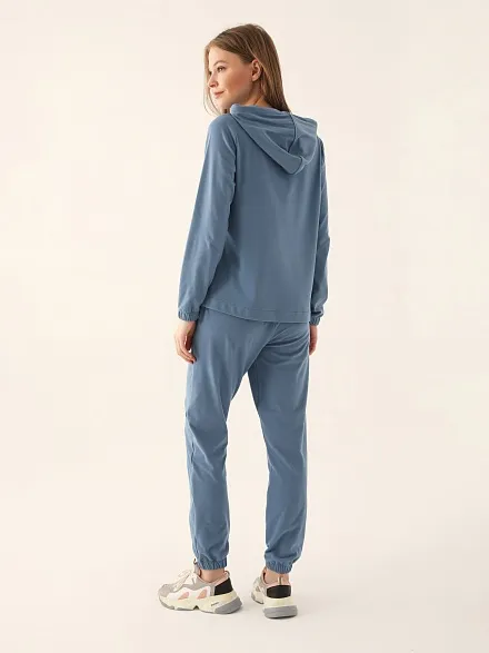Домашний костюм со штанами и кофтой с капюшоном - G022SZ0HFTKMPC8747_S Костюм дом. жен. Бельевое изделие (VR028, L)