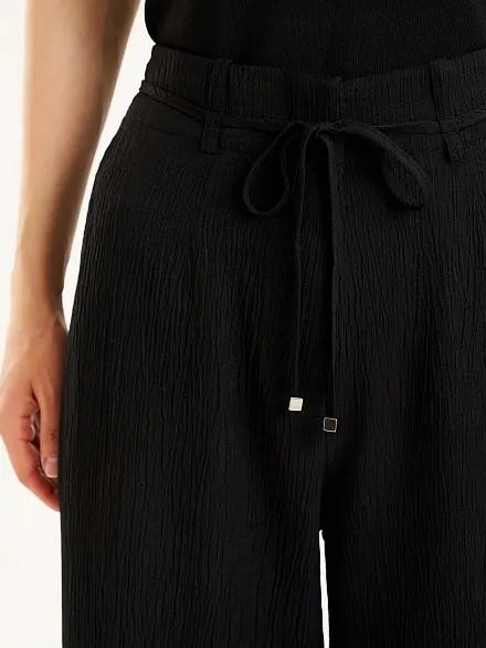 Брюки на кулиске из жатой ткани прямые - G022SZ0780RISTA_P Брюки жен. (VR046, 36)