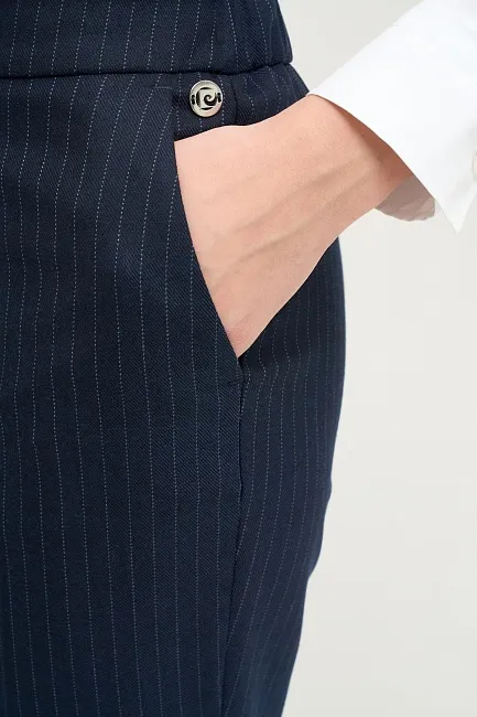 Брюки в полоску укороченные зауженные - P022SZ0030P_P_PERSON_R Брюки жен. (VR033, 34)