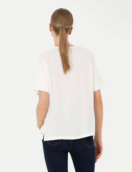 Футболка из модала с принтом - G022SZ0110REUNION_T Футболка жен. (VR071, 2XS)