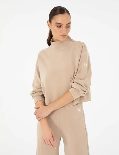 Свитшот с молнией на воротнике - G022SZ0820ALRA_S Толстовка жен. (VR011, XS)