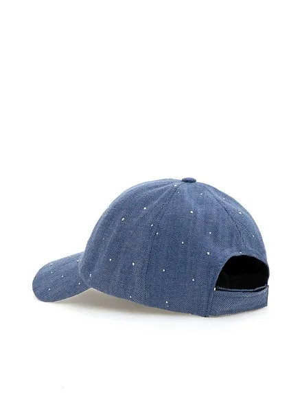 Бейсболка со стразами - A022SZ0640DENIMCAPIY25 Шапка жен. (VR028)