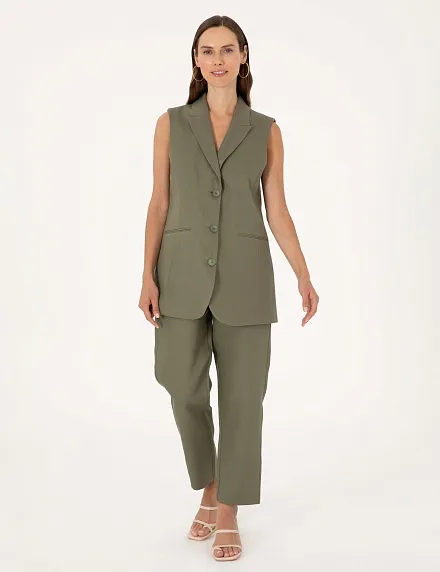 Брюки льняные укороченные - G022SZ0030LATOM_P Брюки жен. (VR027, 42)