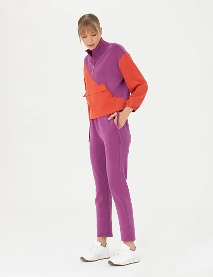 Брюки спортивные на кулиске зауженные - G022SZ0OP0SARS-P-23K Брюки спорт. жен. (VR037, XS)