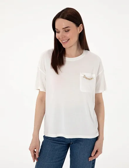 Футболка с декоративным элементом - G022SZ0110ALLI Футболка жен. (VR013, L)