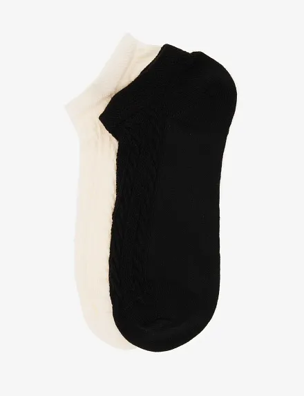 Носки хлопоковые короткие 2 пары - A022SZ0130SK24AJURLU2LIPTK Носки жен. (VR046, 36_40)