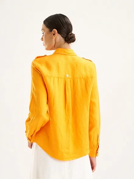 Рубашка льняная прямого кроя - G022SZ0040PEDUS_G Сорочка жен. (VR051, 34)