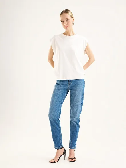 Футболка без рукавов из хлопка - G022SZ0110CERA Футболка жен. (VR013, 2XS)