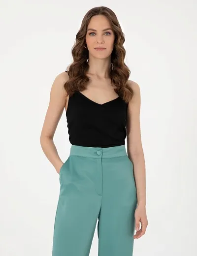 Топ из вискозы с декоративной деталью - G022SZ0040NESSA Сорочка жен. (VR046, 34)