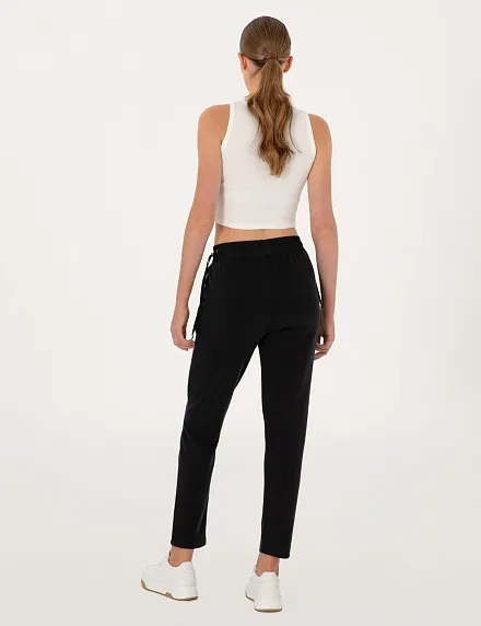 Брюки спортивные на кулиске зауженные - G022SZ0OP0SARS_P Брюки спорт. жен. (VR046, XS)