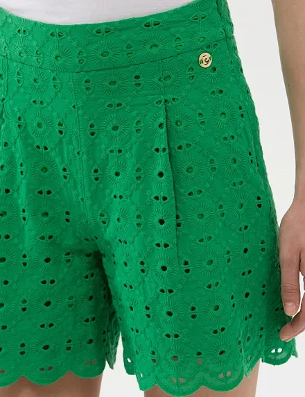 Шорты из перфорированного хлопка - G022SZ0310SAJE-S Бермуды жен. (VR055, 36)