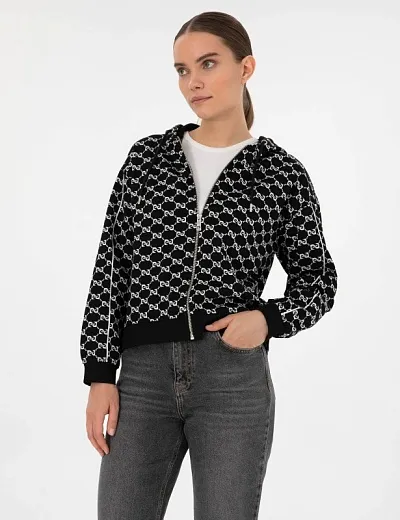 Толстовка на молнии с капюшоном - G022SZ0820OZBU_H Толстовка жен. (VR046, XS)