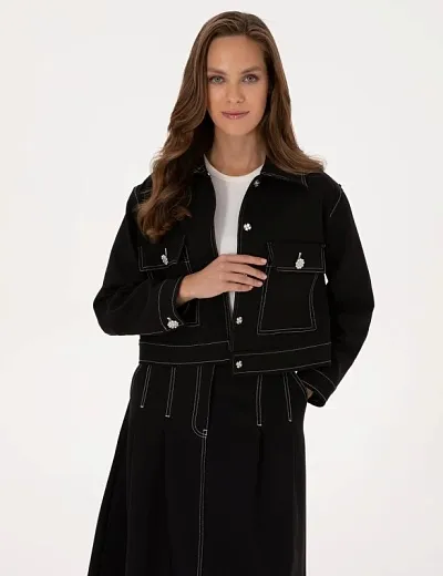 Куртка-пиджак с отложным воротником - G022SZ0020C_TEKU_R Пиджак жен. (VR046, 36)
