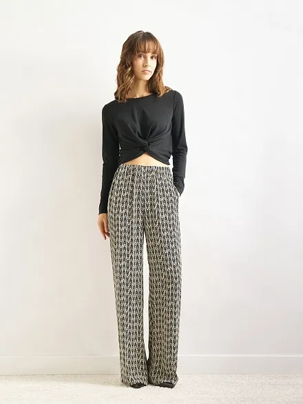 Лонгслив укороченный с драпировкой - G022SZ0110MERNO Футболка жен. (VR046, S)
