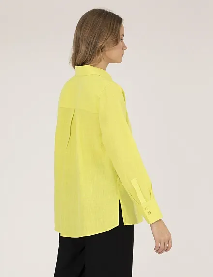 Рубашка из смеси льна и хлопка оверсайз - G022SZ0040KETO Сорочка жен. (VR232, 34)