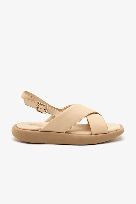 Босоножки кожаные с перекрестными ремешками - S072SZ0330Y23MEDUSA-SAND Обувь жен. (VR011, 37)