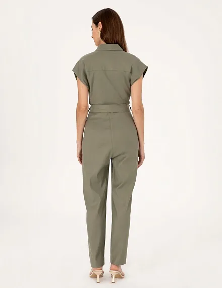 Комбинезон с добавлением льна - G022SZ0320PAYNE Платье жен. (VR027, 36)