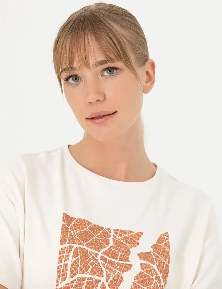 Футболка из модала с принтом - G022SZ0110REUNION_T Футболка жен. (VR071, 2XS)