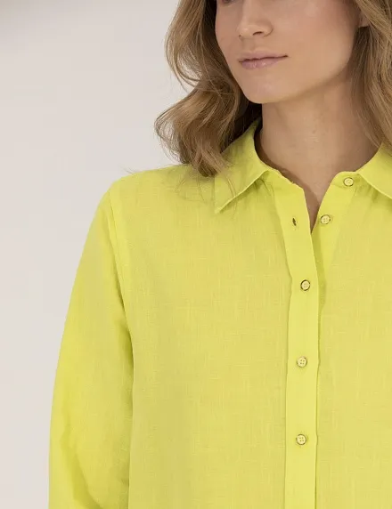 Рубашка из смеси льна и хлопка оверсайз - G022SZ0040KETO Сорочка жен. (VR232, 34)