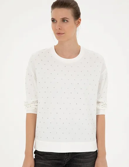 Свитшот со стразами - G022SZ0820LAVI Толстовка жен. (VR019, XS)