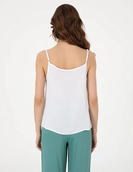 Топ из вискозы с декоративной деталью - G022SZ0040NESSA Сорочка жен. (VR013, 34)