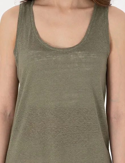 Топ льняной свободный - G022SZ0110PUDU Футболка жен. (VR027, S)