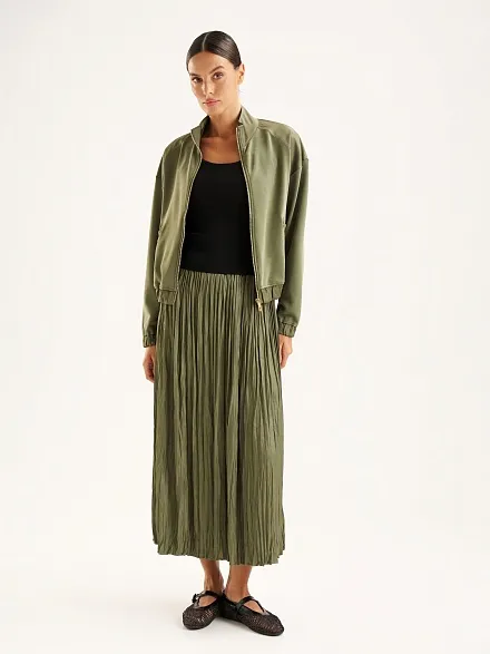 Толстовка без капюшона на молнии - G022SZ0820LETA_H Толстовка жен. (VR027, S)