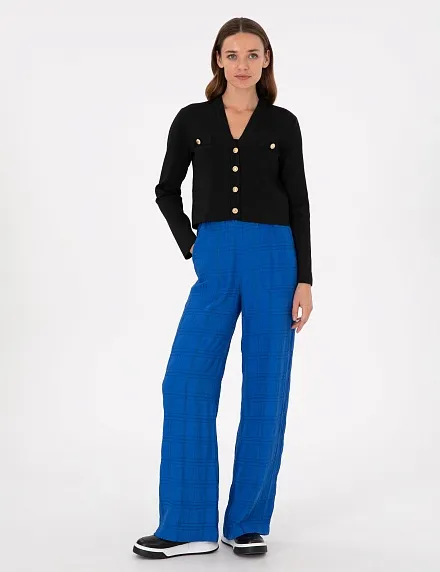 Брюки из жатой ткани на кулиске прямые - G022SZ0780NOVA_P Брюки жен. (VR045, 38)